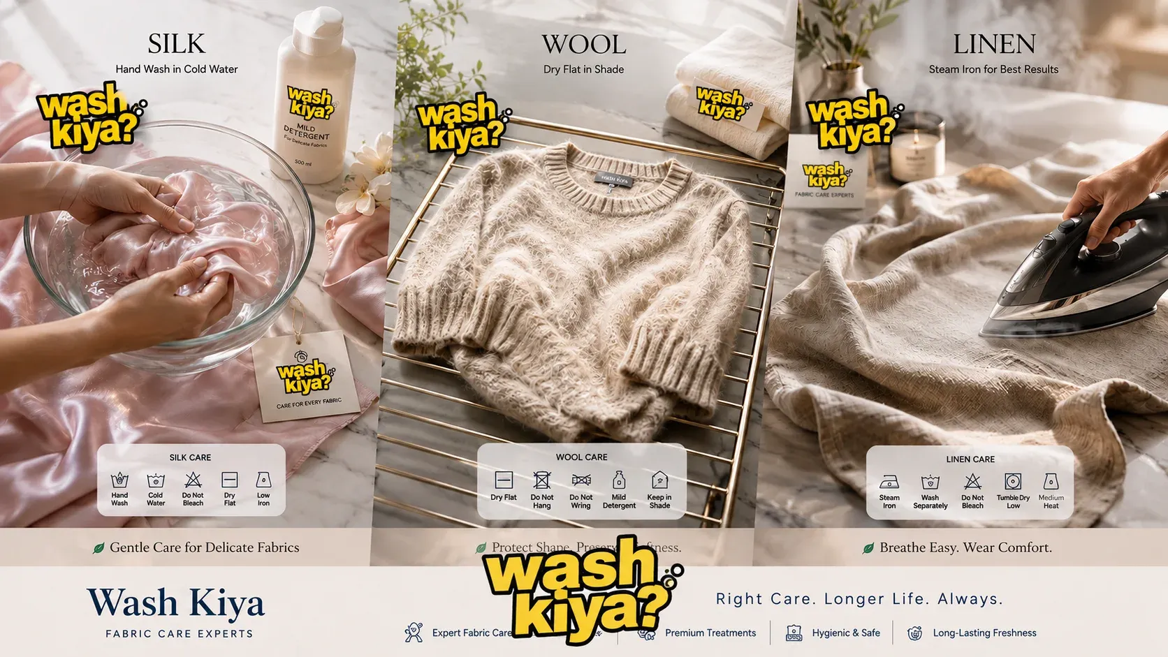Complete Guide Silk Wool Linen Care
